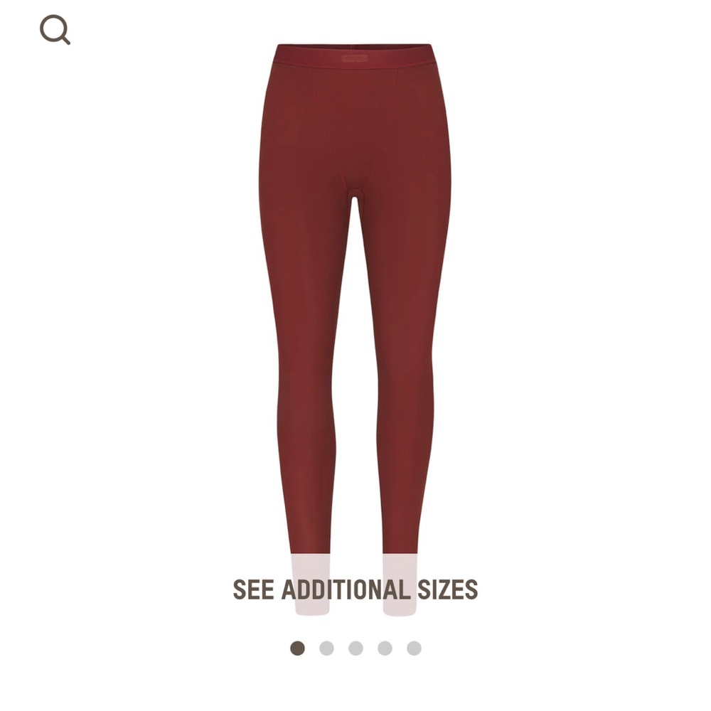 BNWT Skims Cotton Rib Legging in Sangria Size Medium